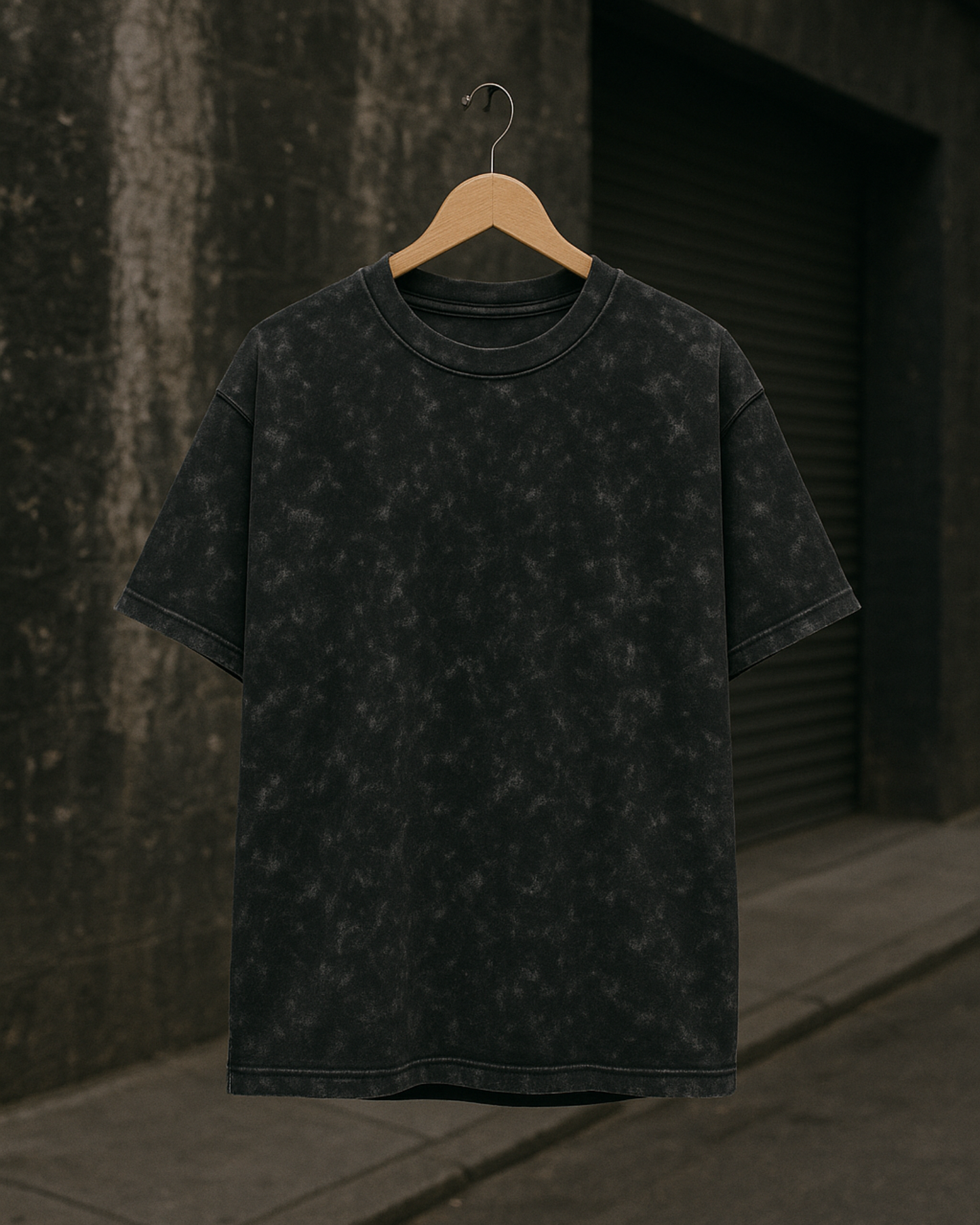 Unisex Oversized Acid Wash T-Shirt (Black)