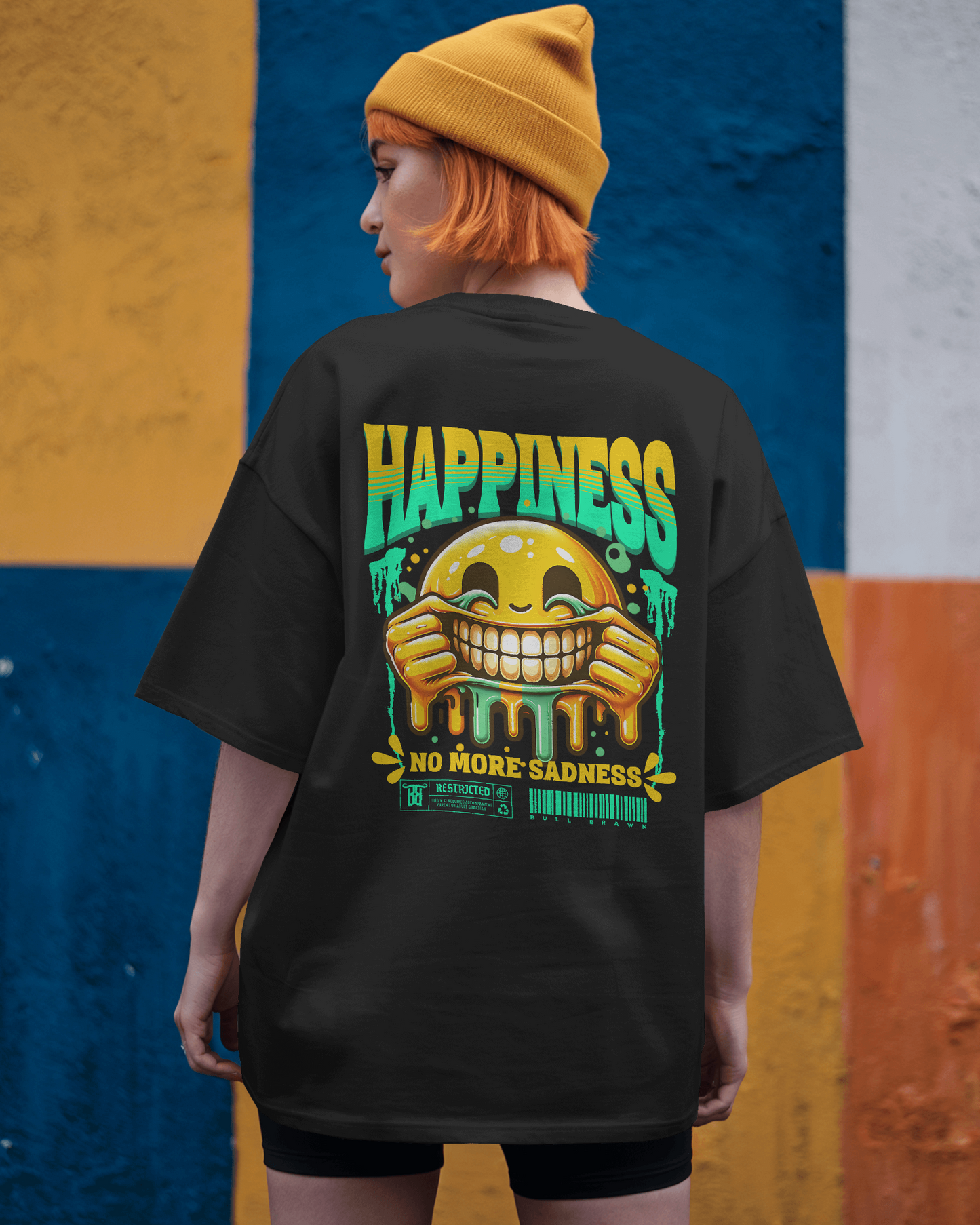 Unisex Terry Oversized T-Shirt (Happiness)