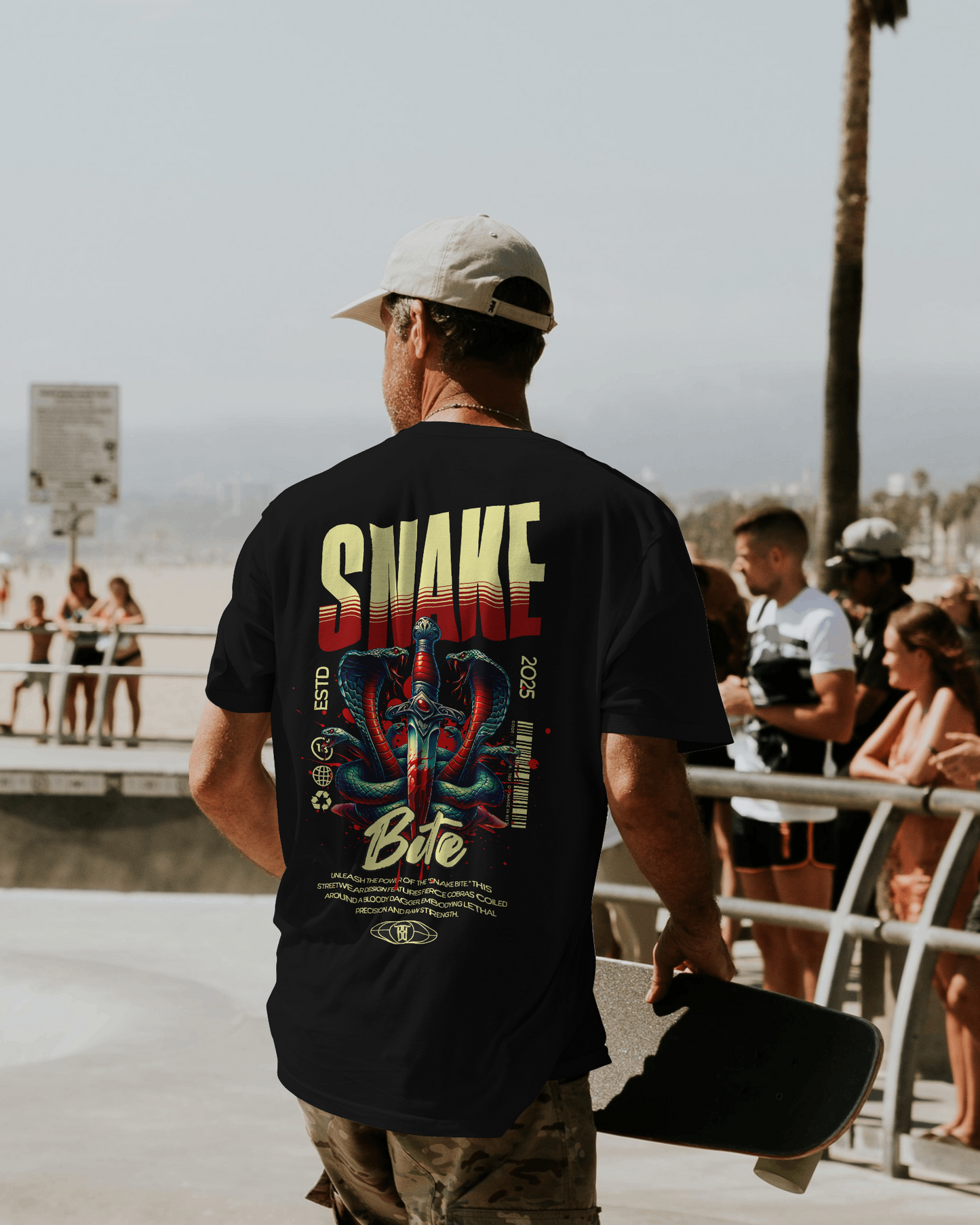 Unisex Terry Oversized T-Shirt (Snake Bite)