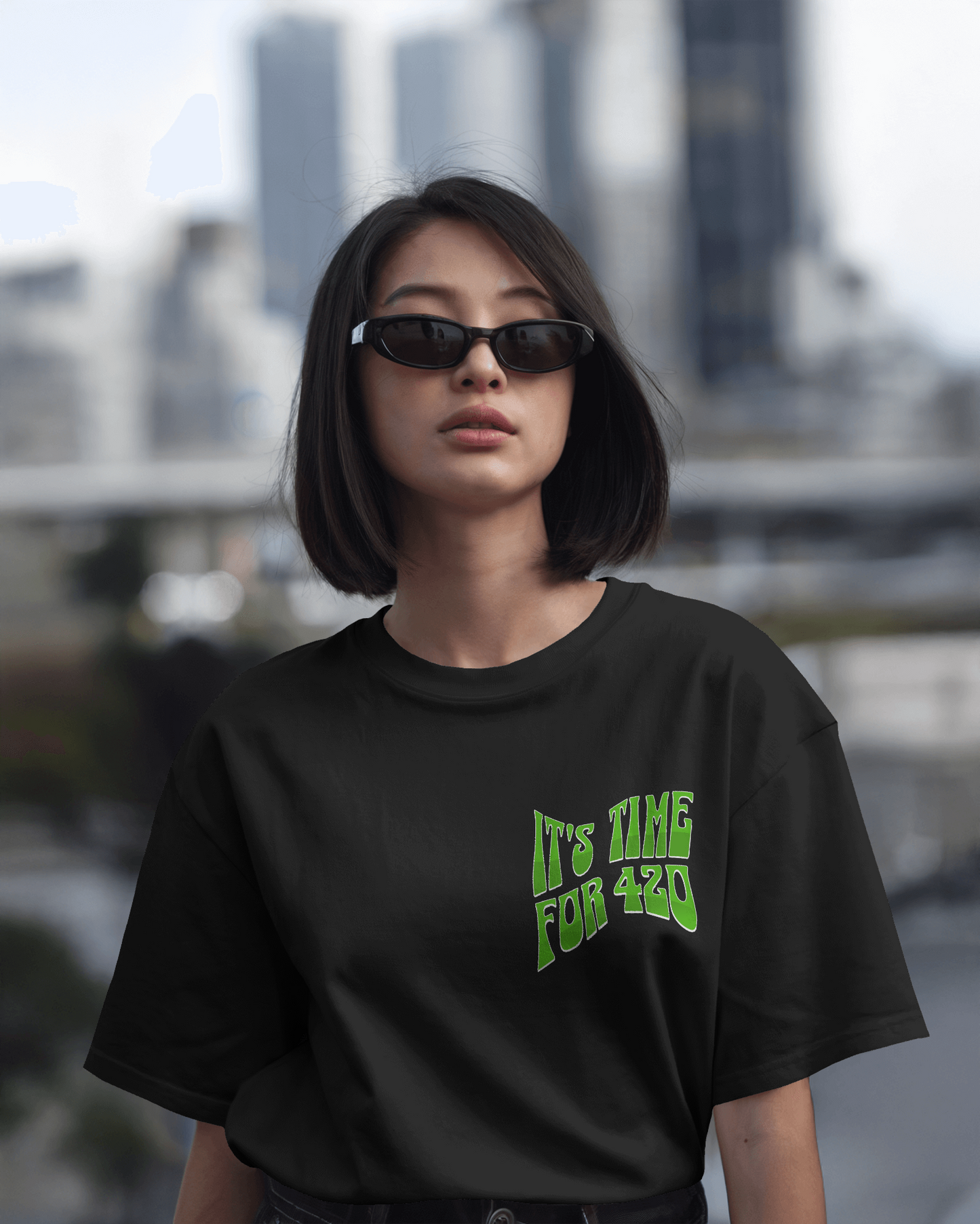 Unisex Terry Oversized T-Shirt (It's Time For 420)