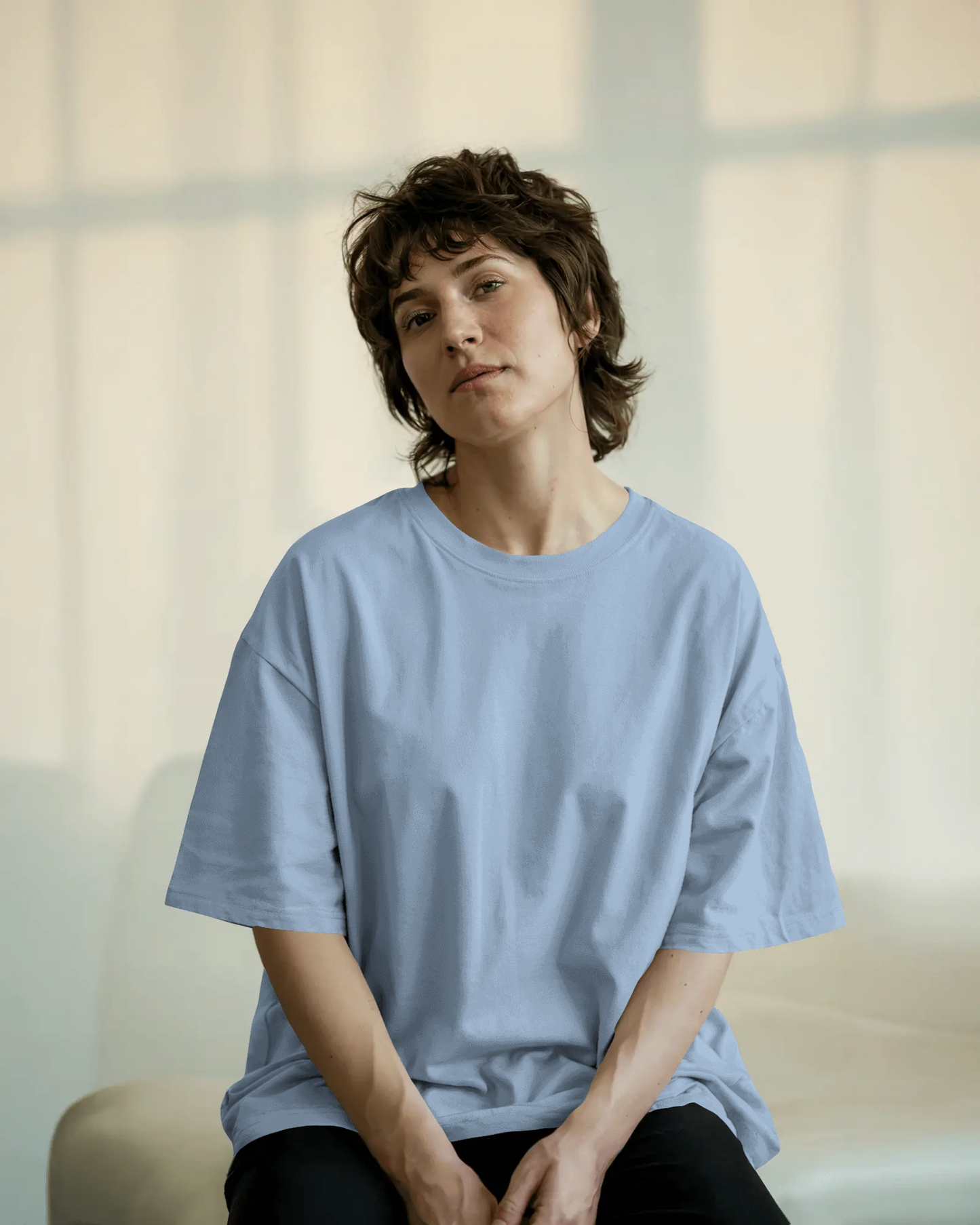 Unisex Classic Oversized T-shirt (Baby Blue)