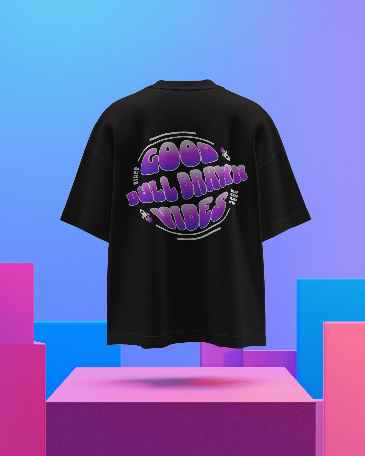 Unisex Terry Oversized T-Shirt (Good Vibes)