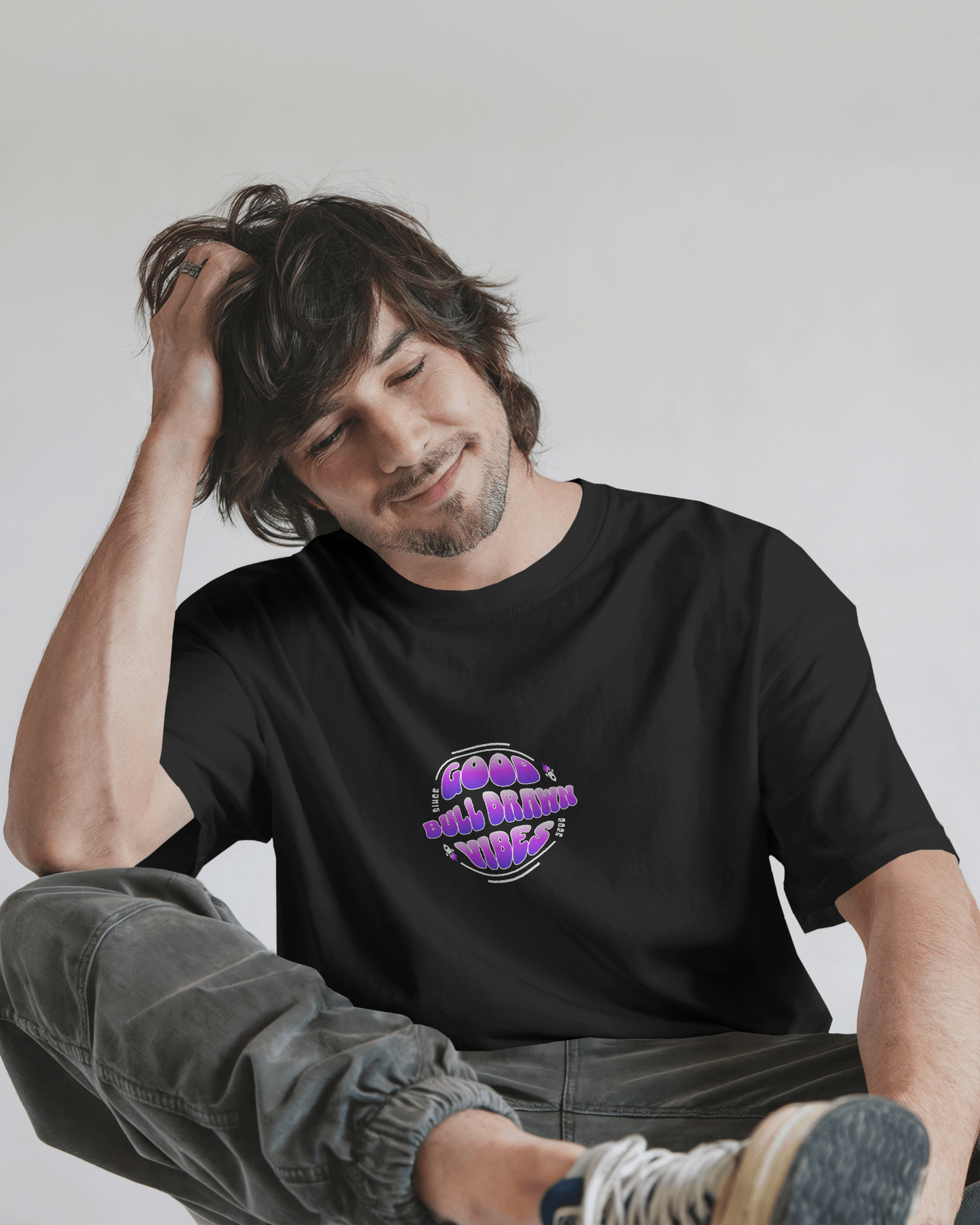 Unisex Terry Oversized T-Shirt (Good Vibes)
