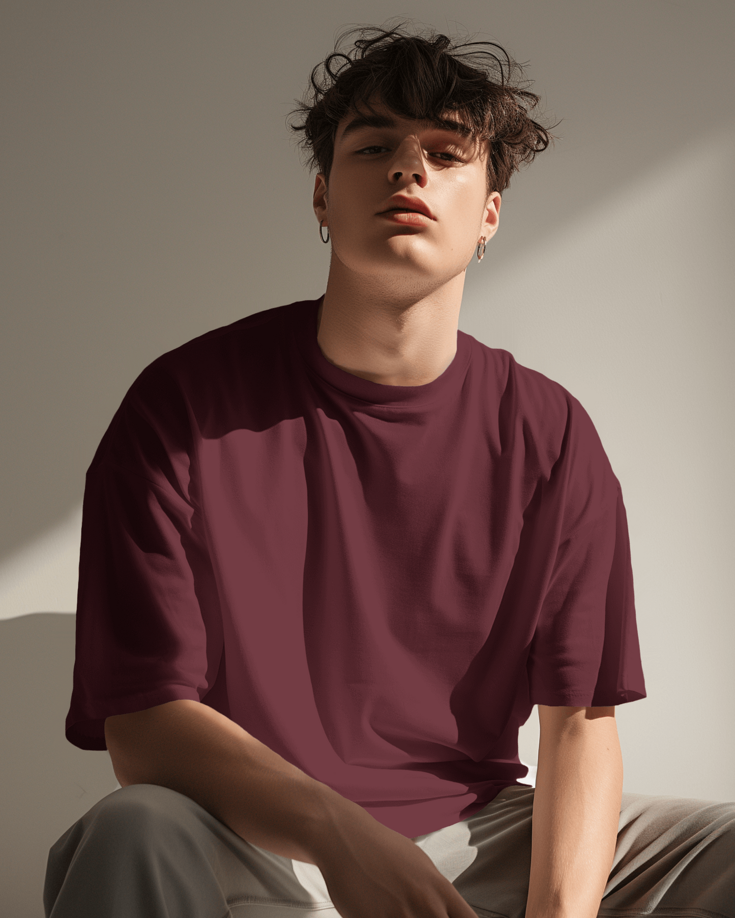 Unisex Classic Oversized T-shirt (Maroon)