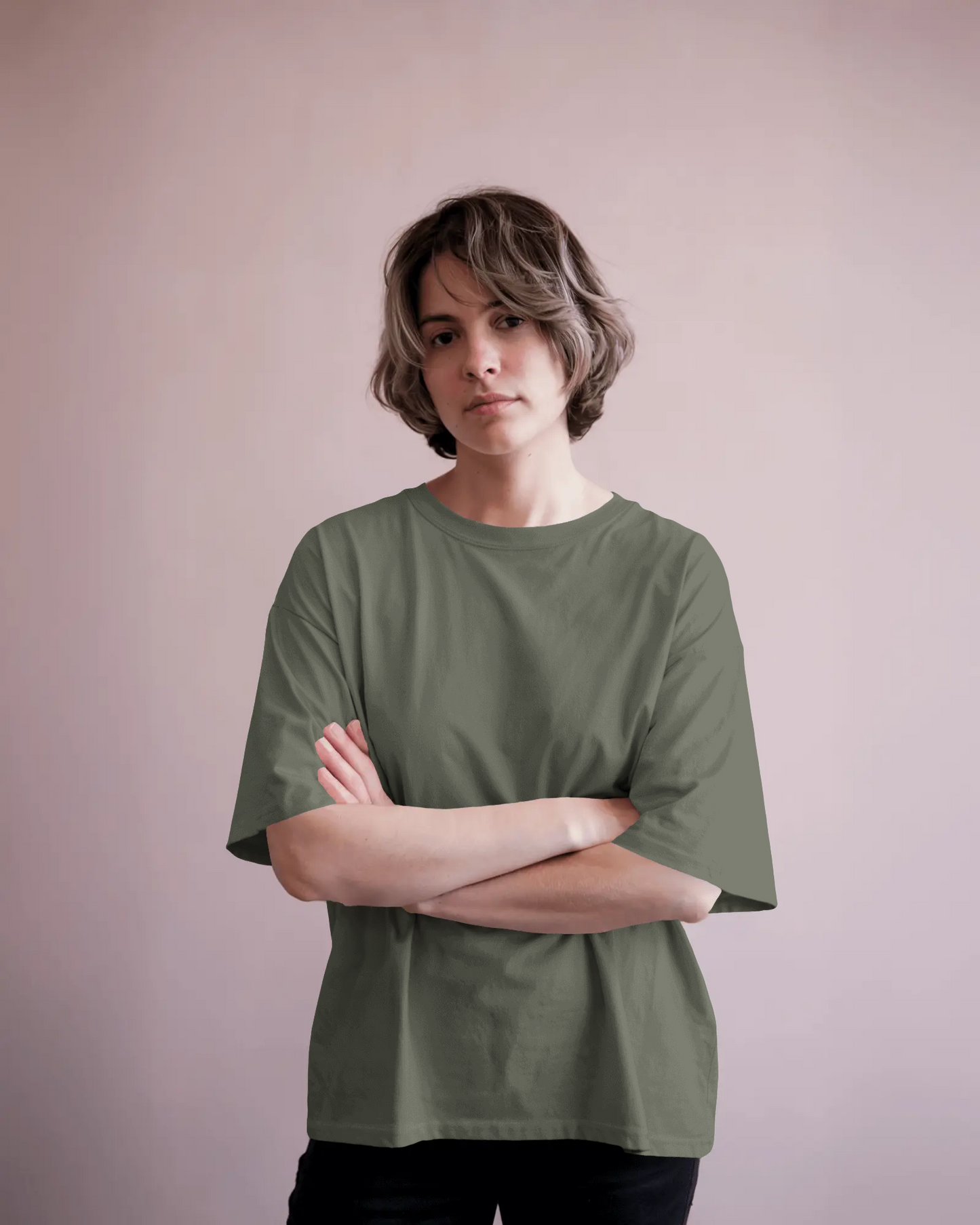 Unisex Classic Oversized T-shirt (Olive Green)